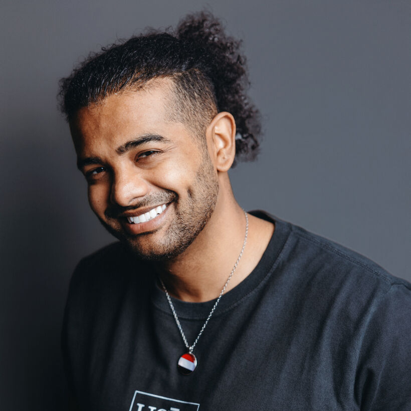 Ahmed smiling