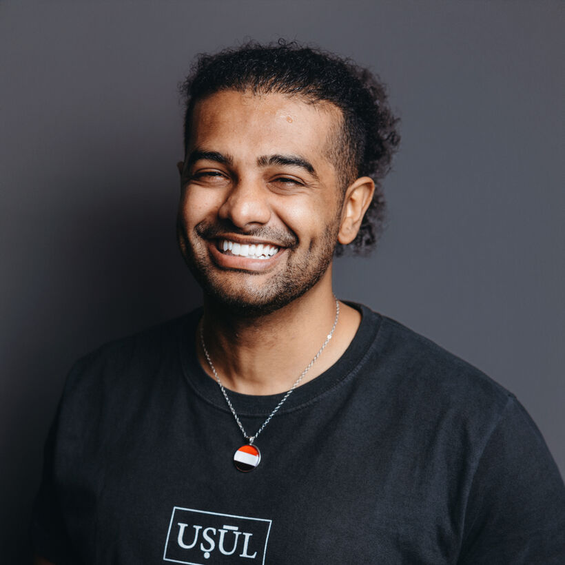 Ahmed laughing